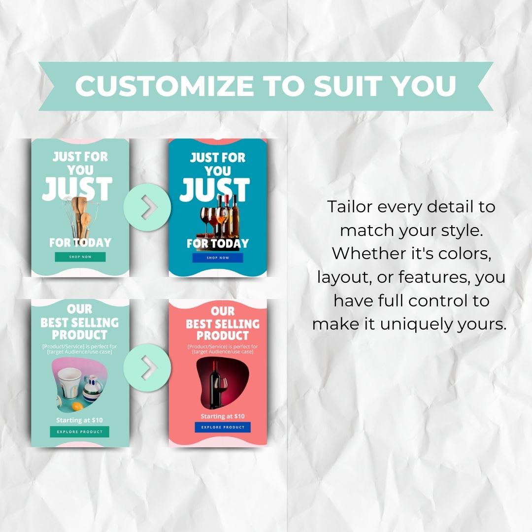 customize template to suit you
