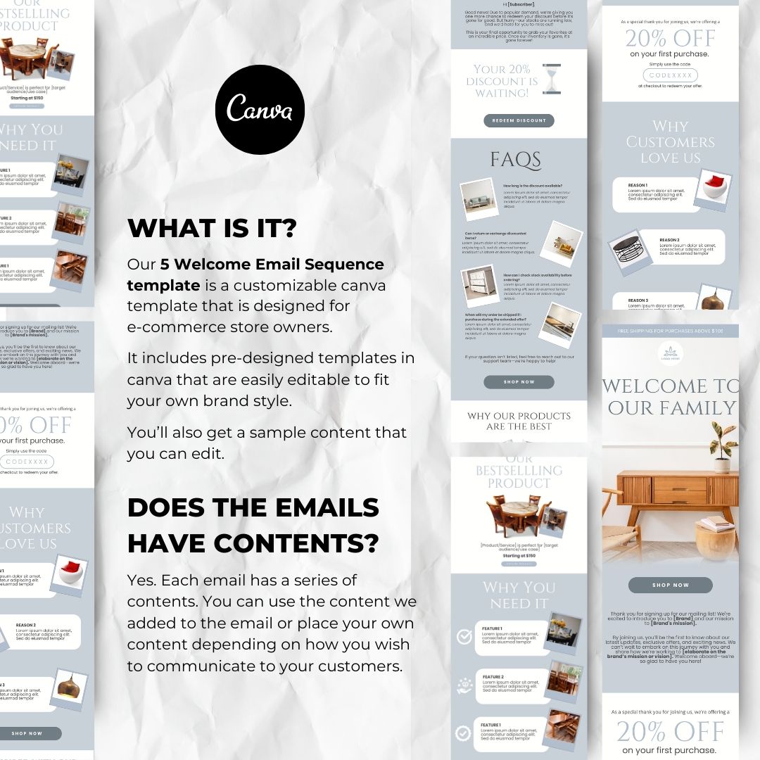 Customizable canva template