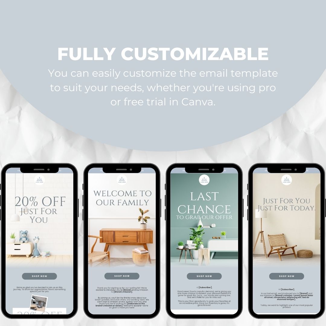 fully customizable email template