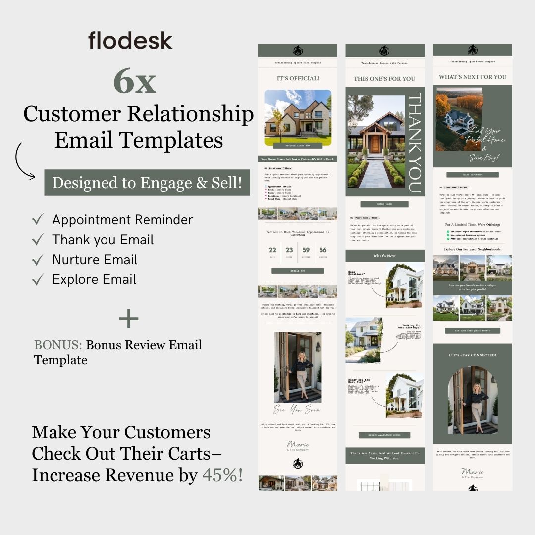 Flodesk Real Estate Business Customer Relationship Email Template
