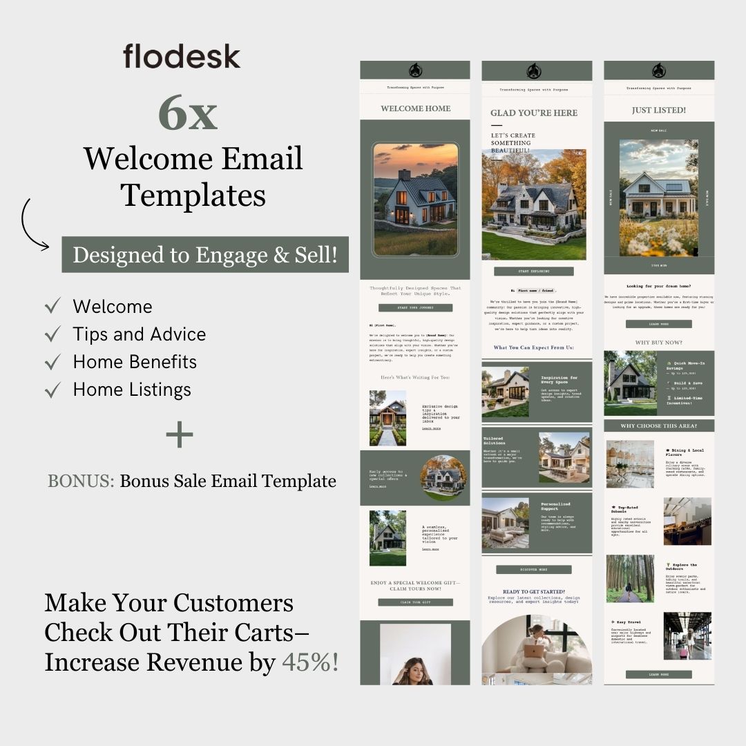 Flodesk Real Estate Business Welcome Email Template