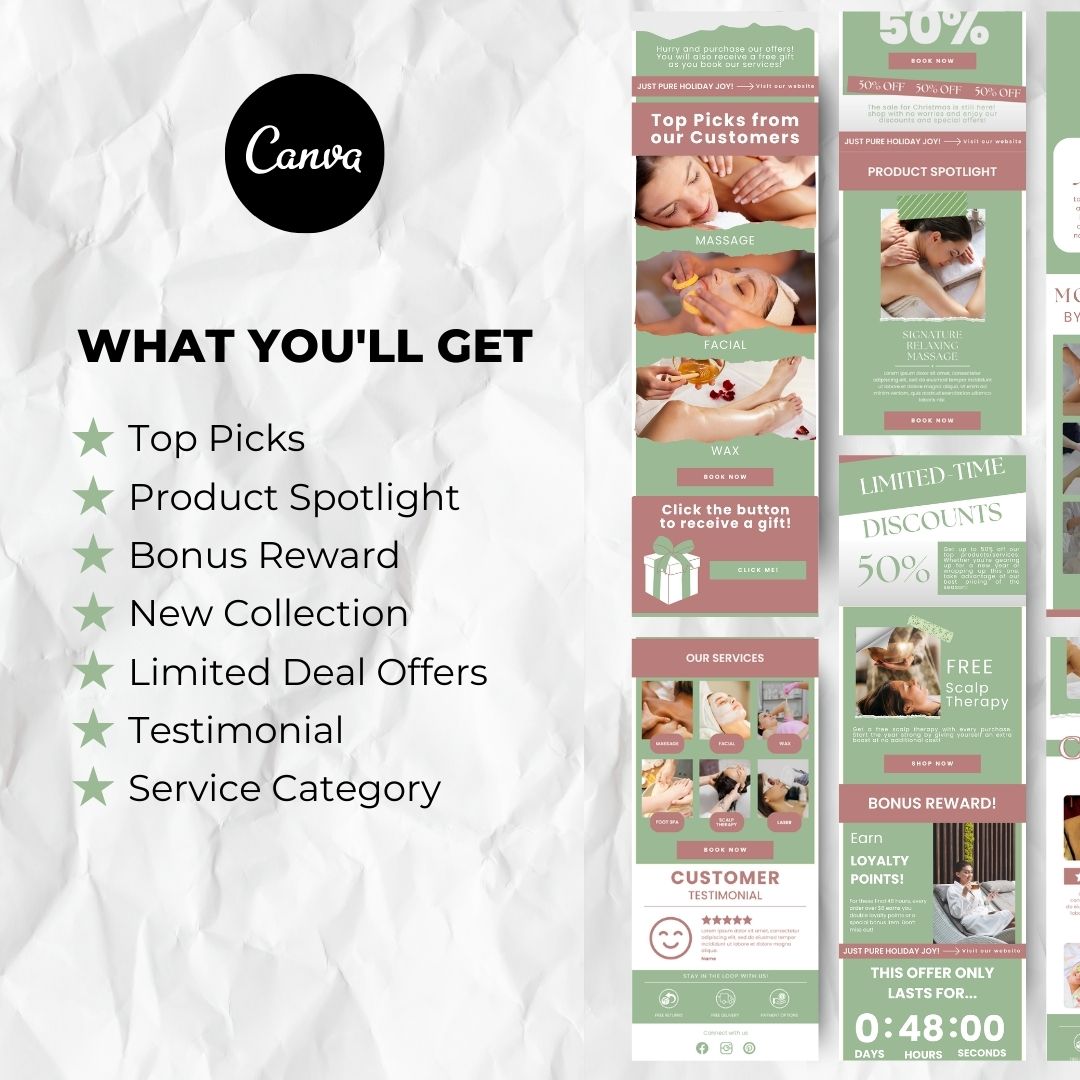 What you will get with Christmas email template