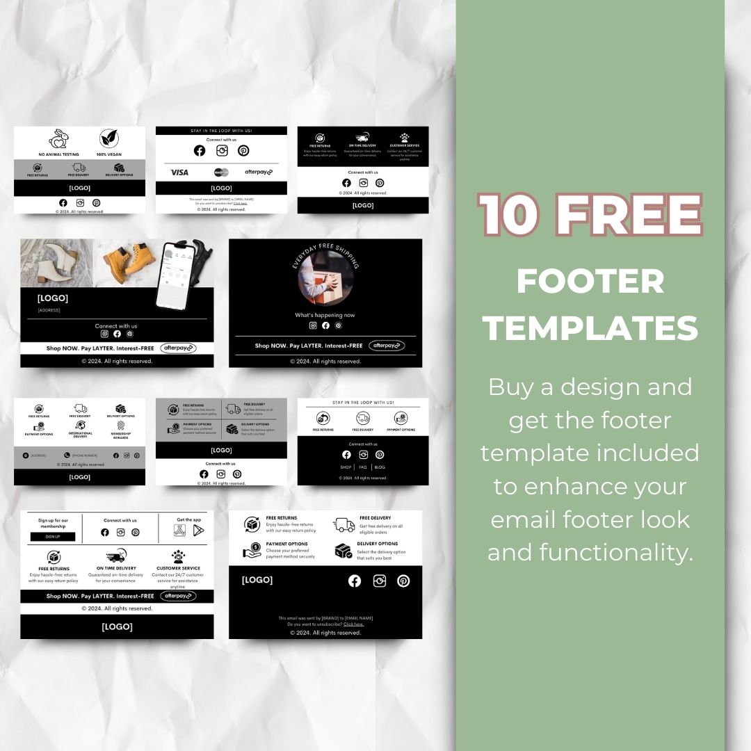 Christmas email footer template
