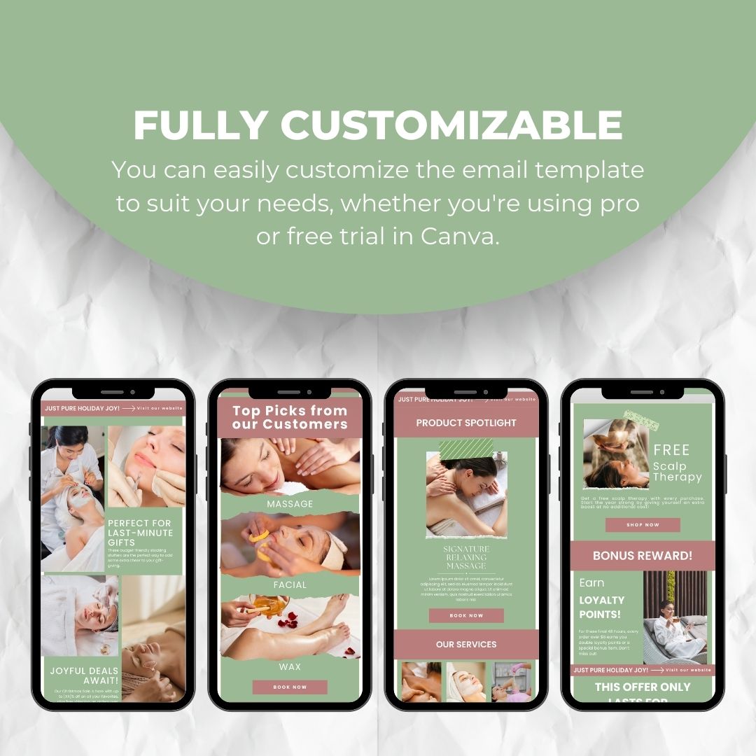 customizable Christmas email template