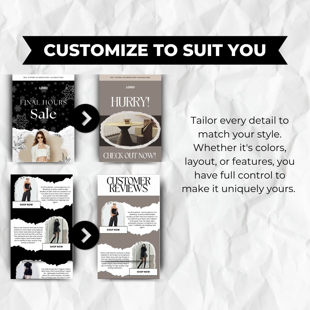 editable Christmas email template