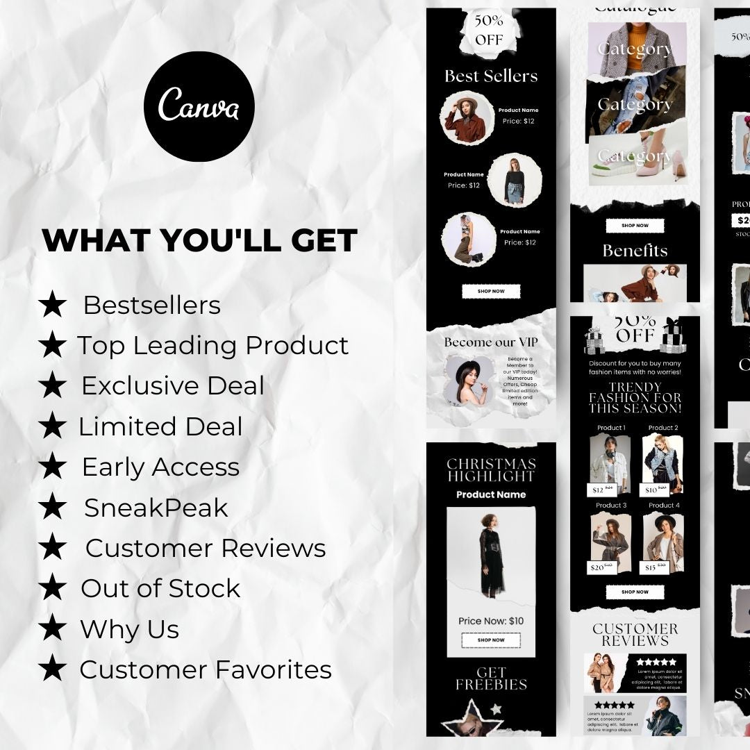 What you will get with Christmas email template