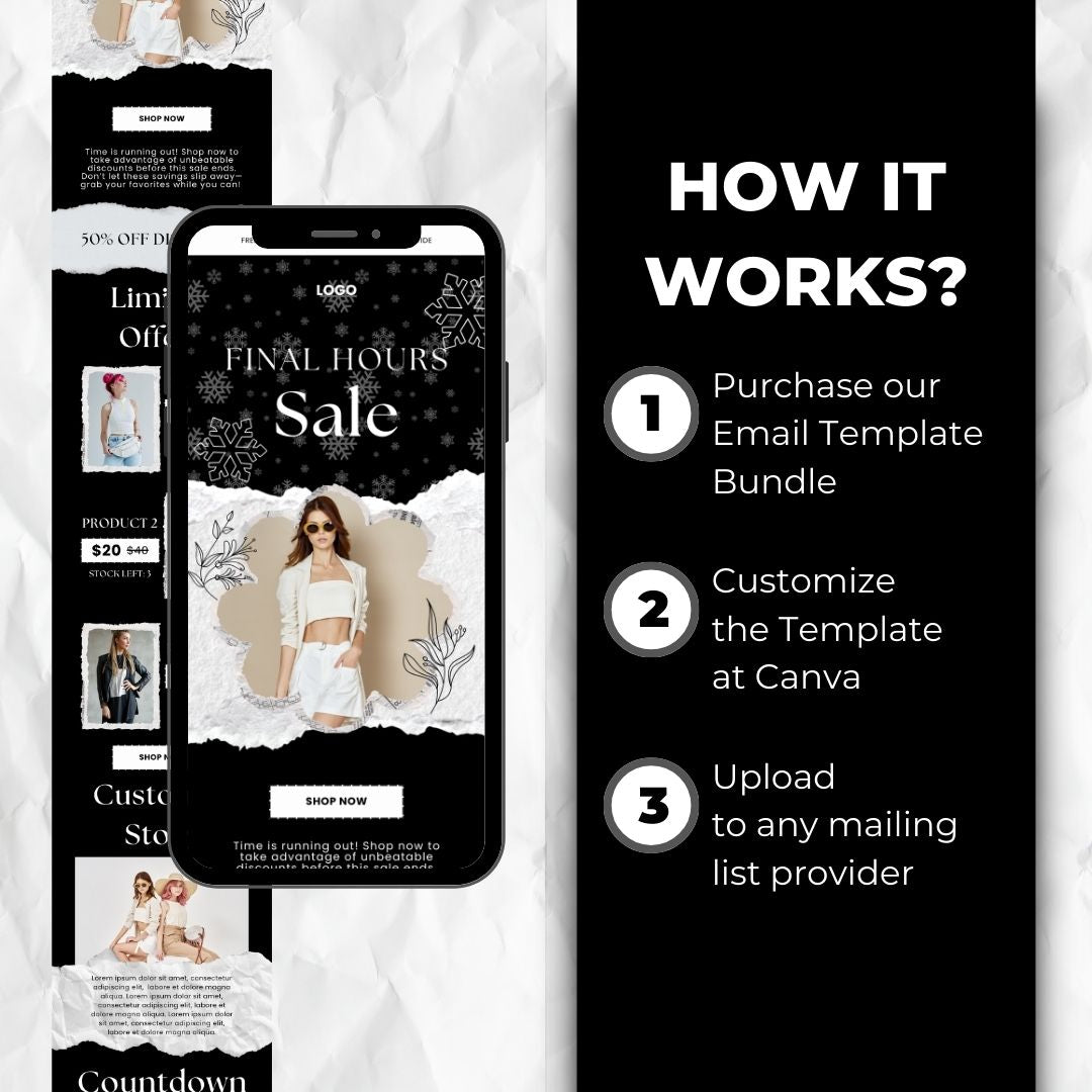 how the Christmas email template works