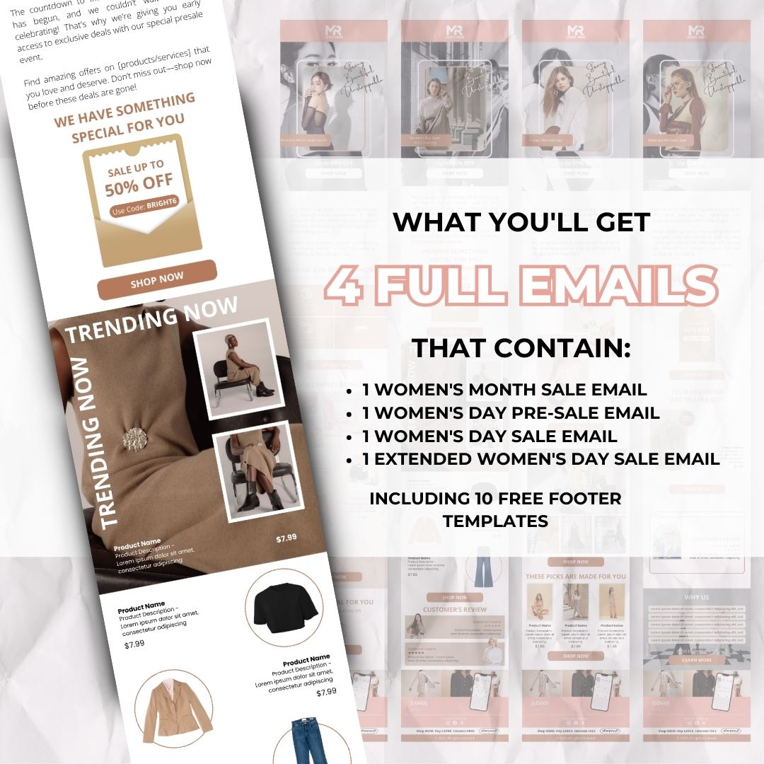 Womens day pre sale email template