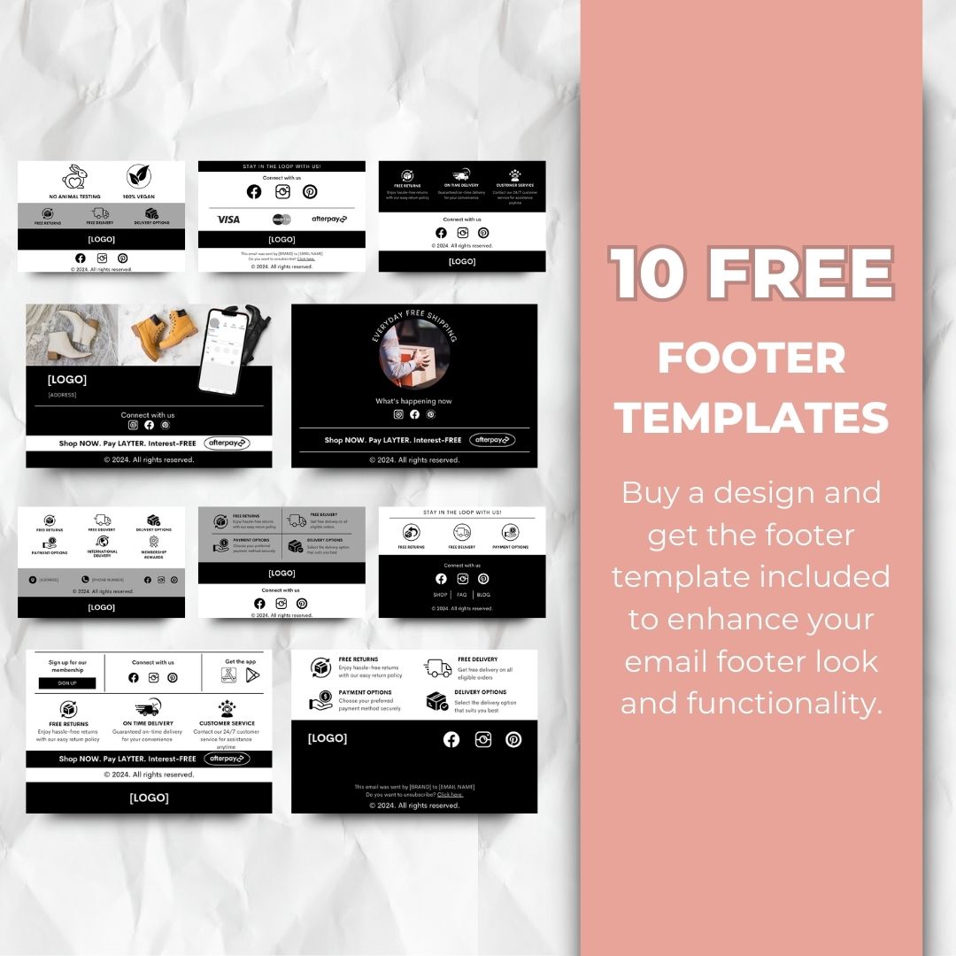 Womens day email footer template