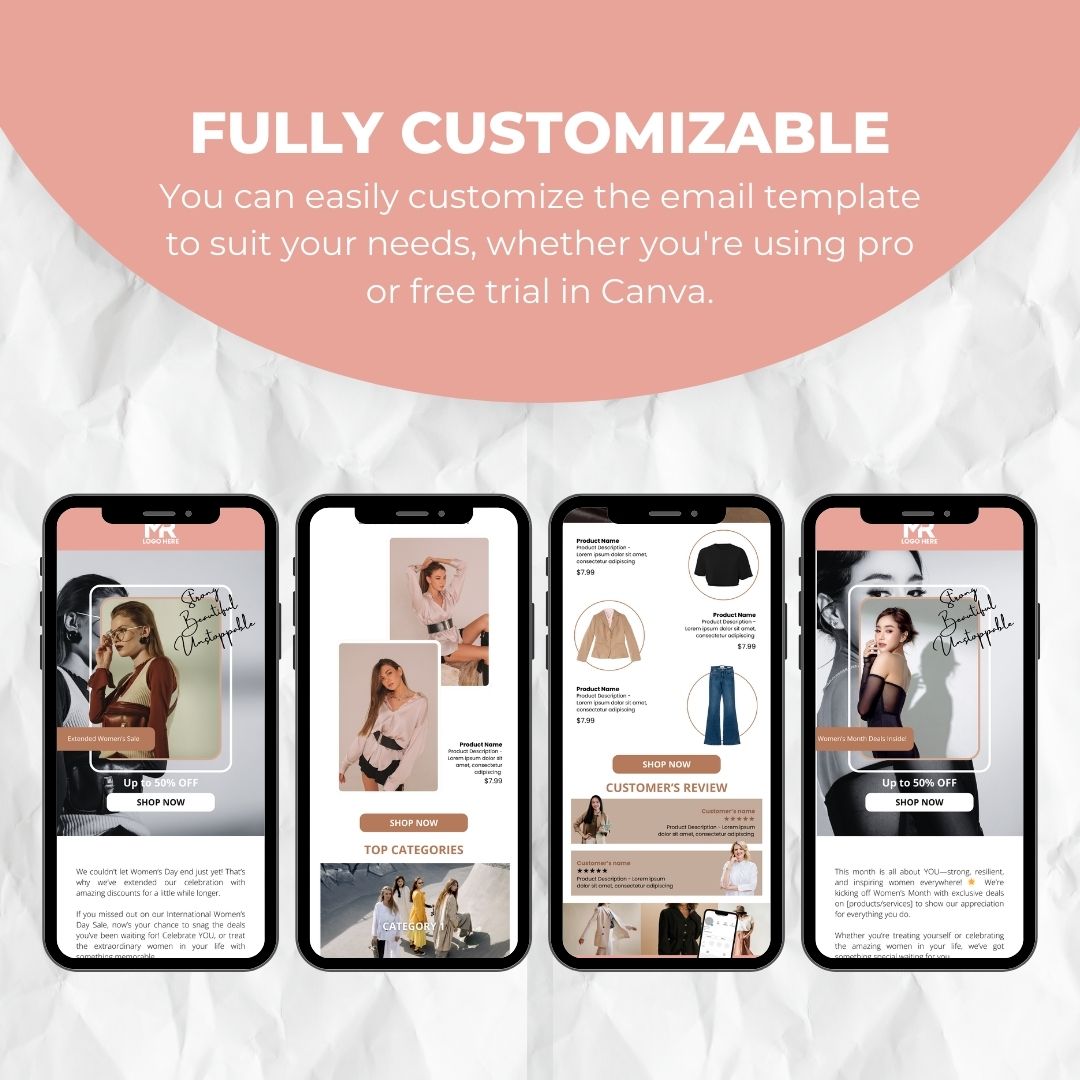 customizable Womens day email template