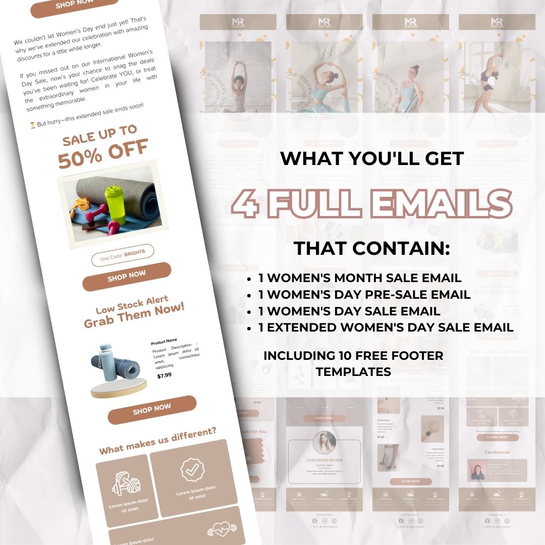 Womens day pre sale email template