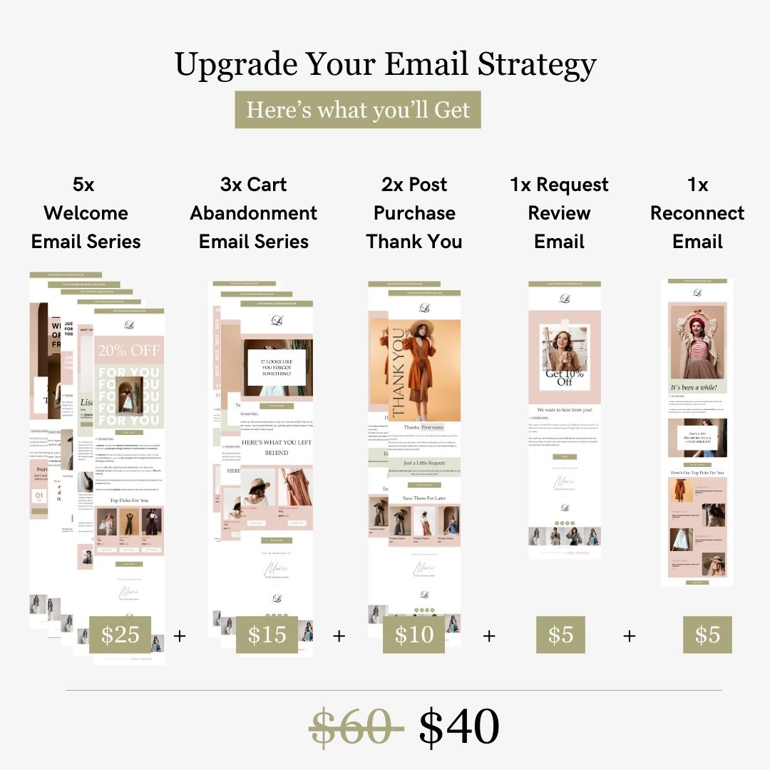 Green & Pink Theme Flodesk Fashion Email Templates Bundle