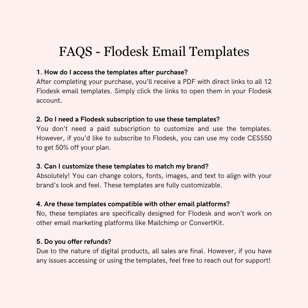 Black & Red Theme Flodesk Fashion Email Templates Bundle