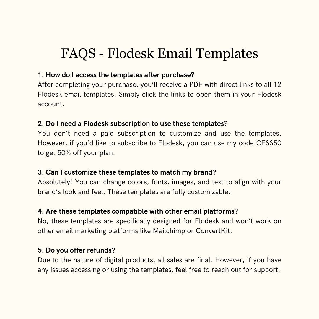 Yellow & Blue Theme Flodesk Fashion Email Templates Bundle