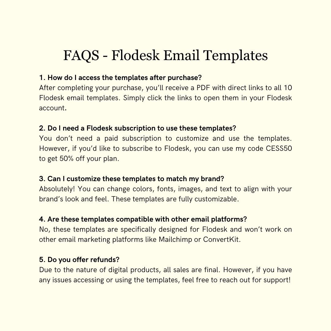 Dark Brown Flodesk Photography Email Templates Bundle