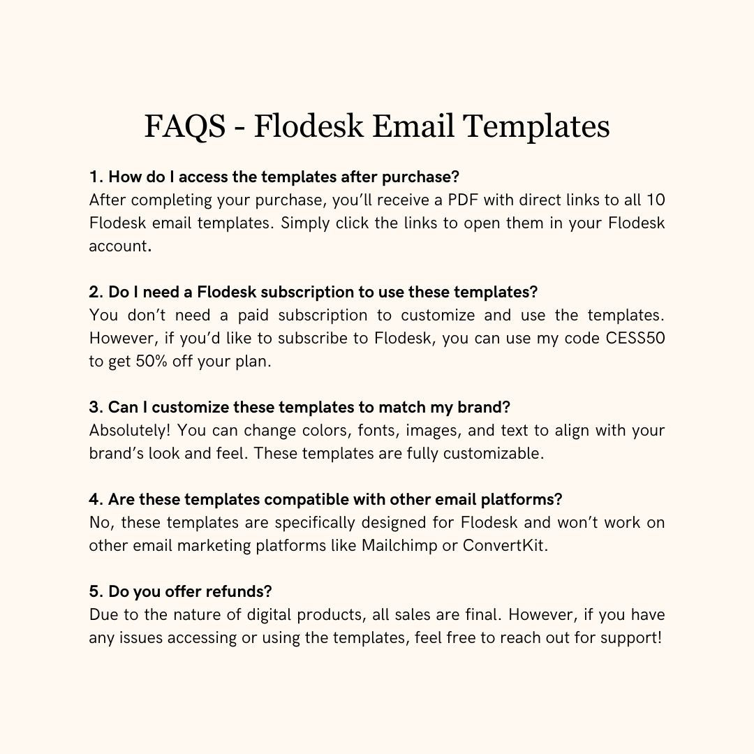 Navy Green Flodesk Photography Email Templates Bundle