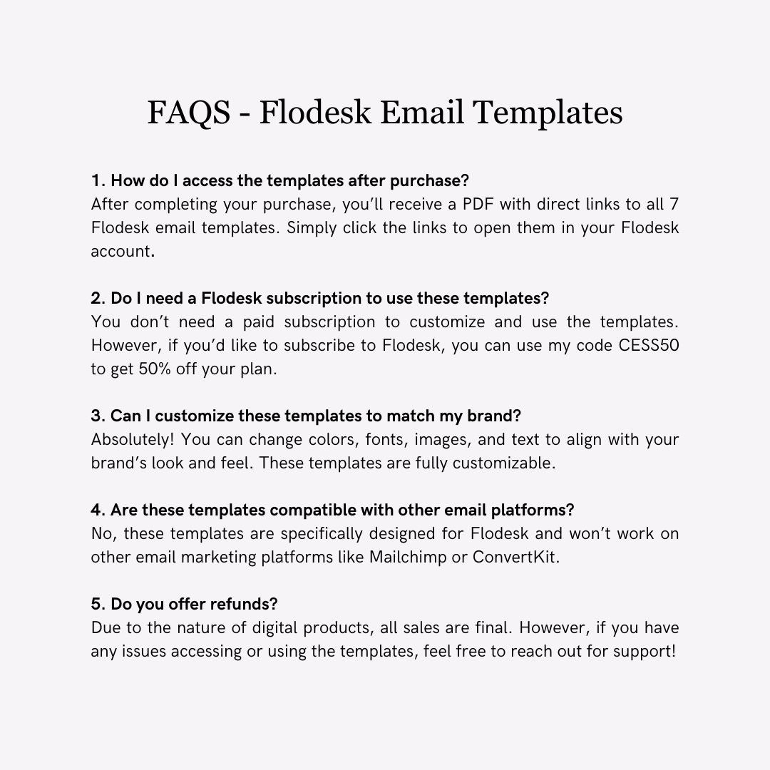 Purple Flodesk Photography Welcome Email Sequence Template