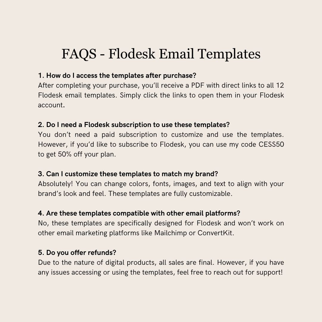 Khaki Flodesk Real Estate Business Email Templates Bundle