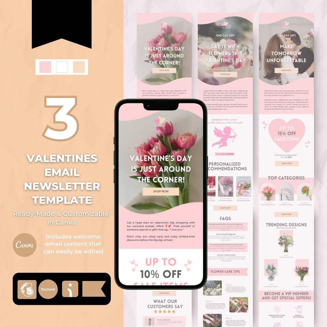 Valentines email newsletter template