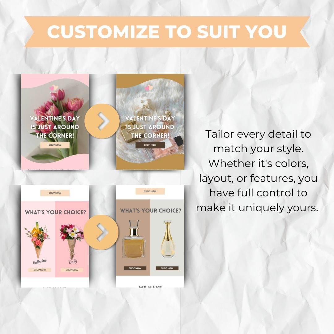 editable valentines email template