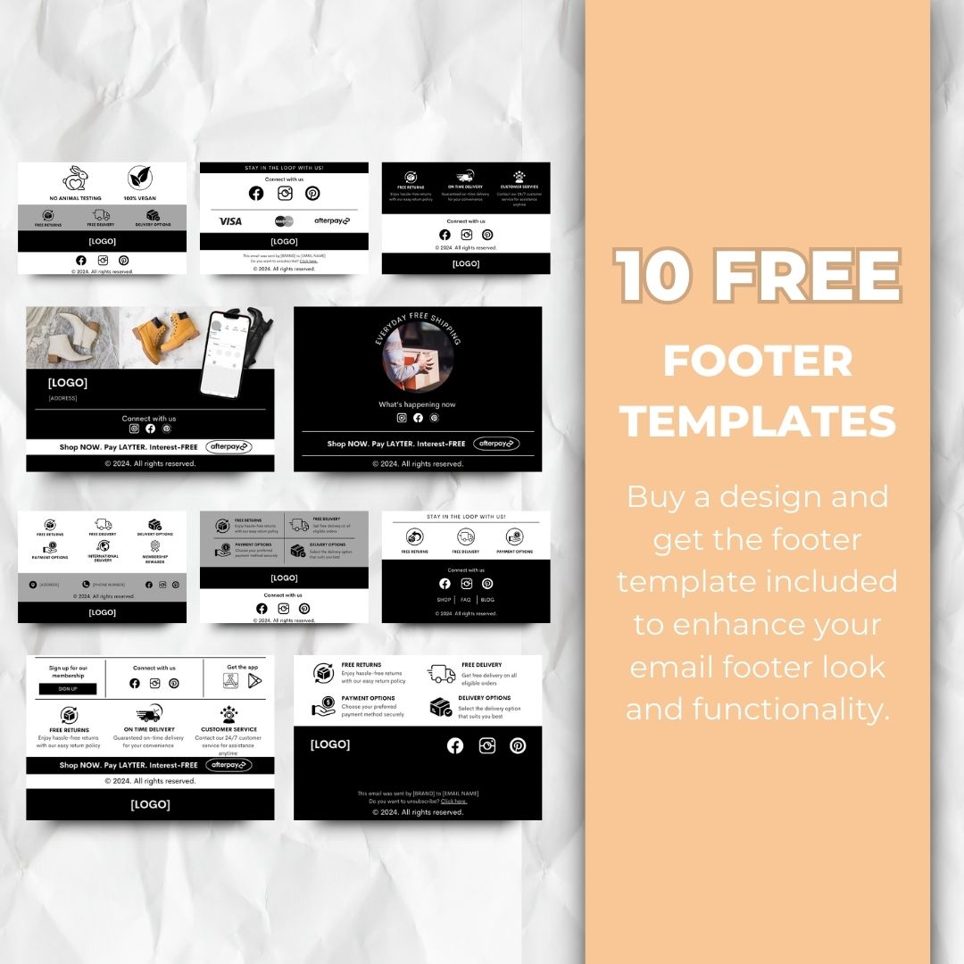 Valentines email footer template