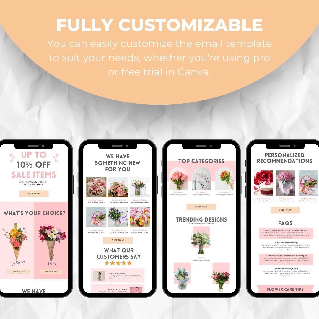 customizable valentines email template