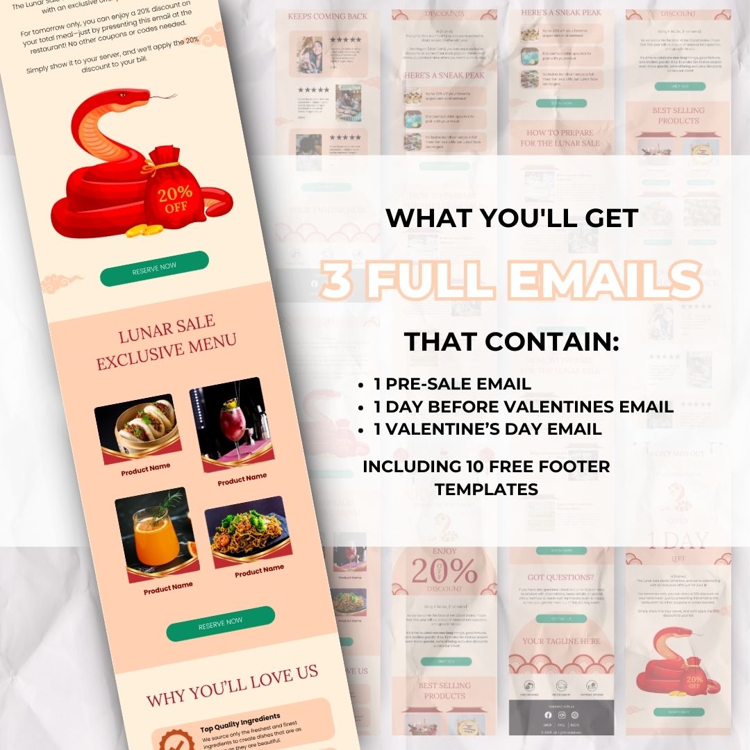 Lunar New Year pre sale email template