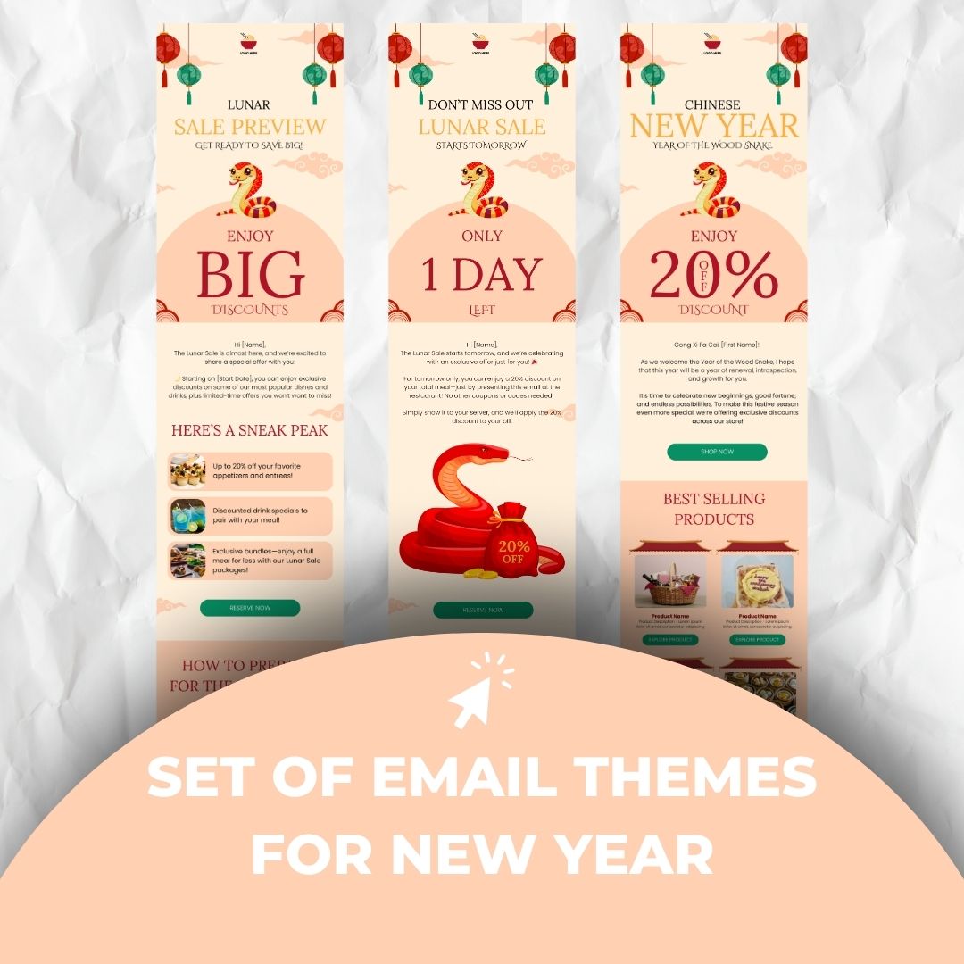 Lunar New Year email themes