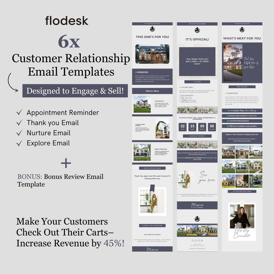 Flodesk Real Estate Business Customer Relationship Email Template