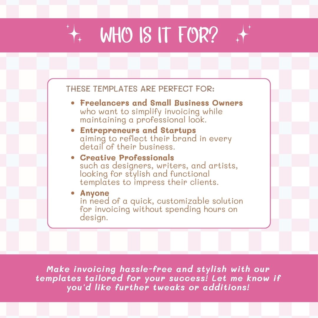 who is the invoice template for