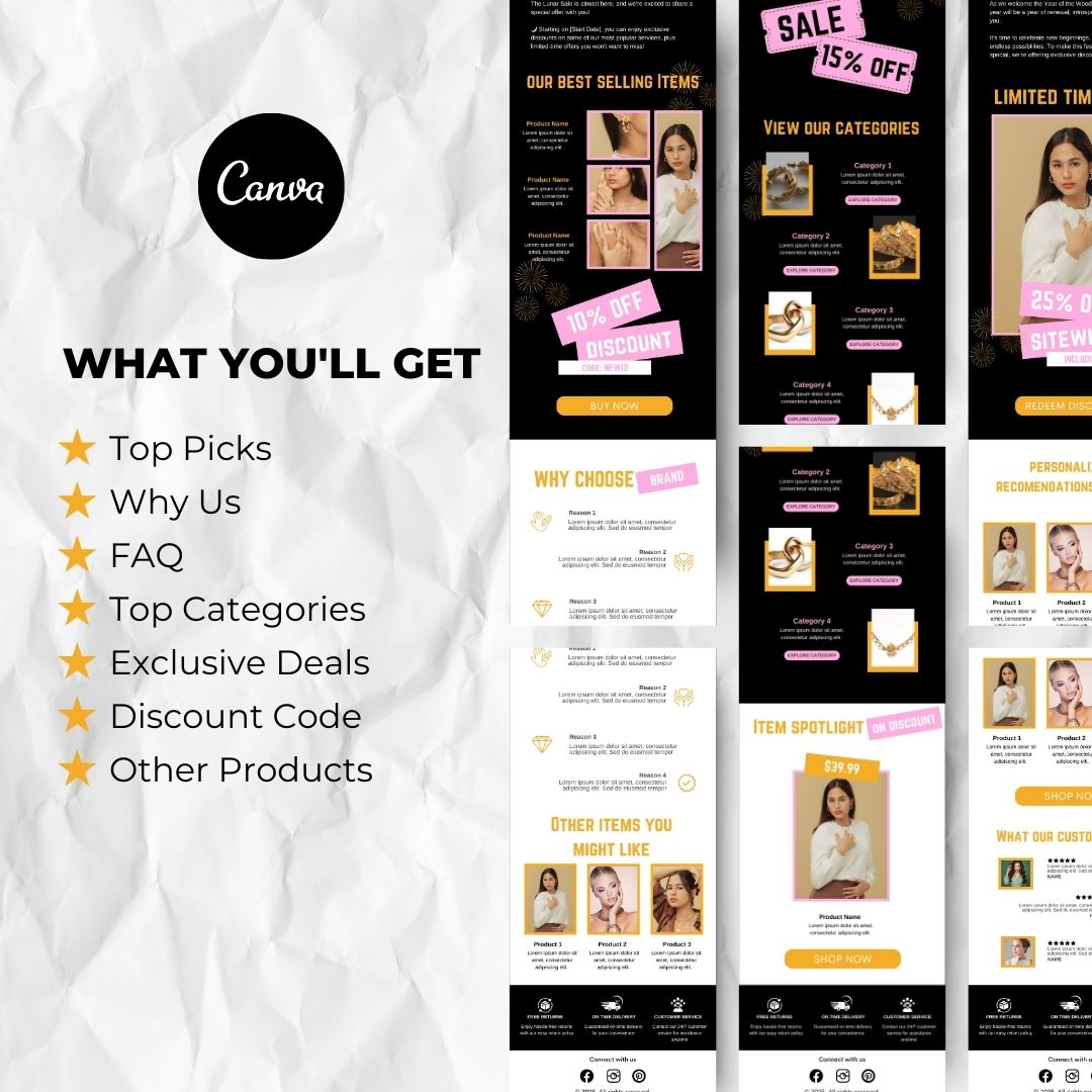 What you will get with Lunar New Year email template