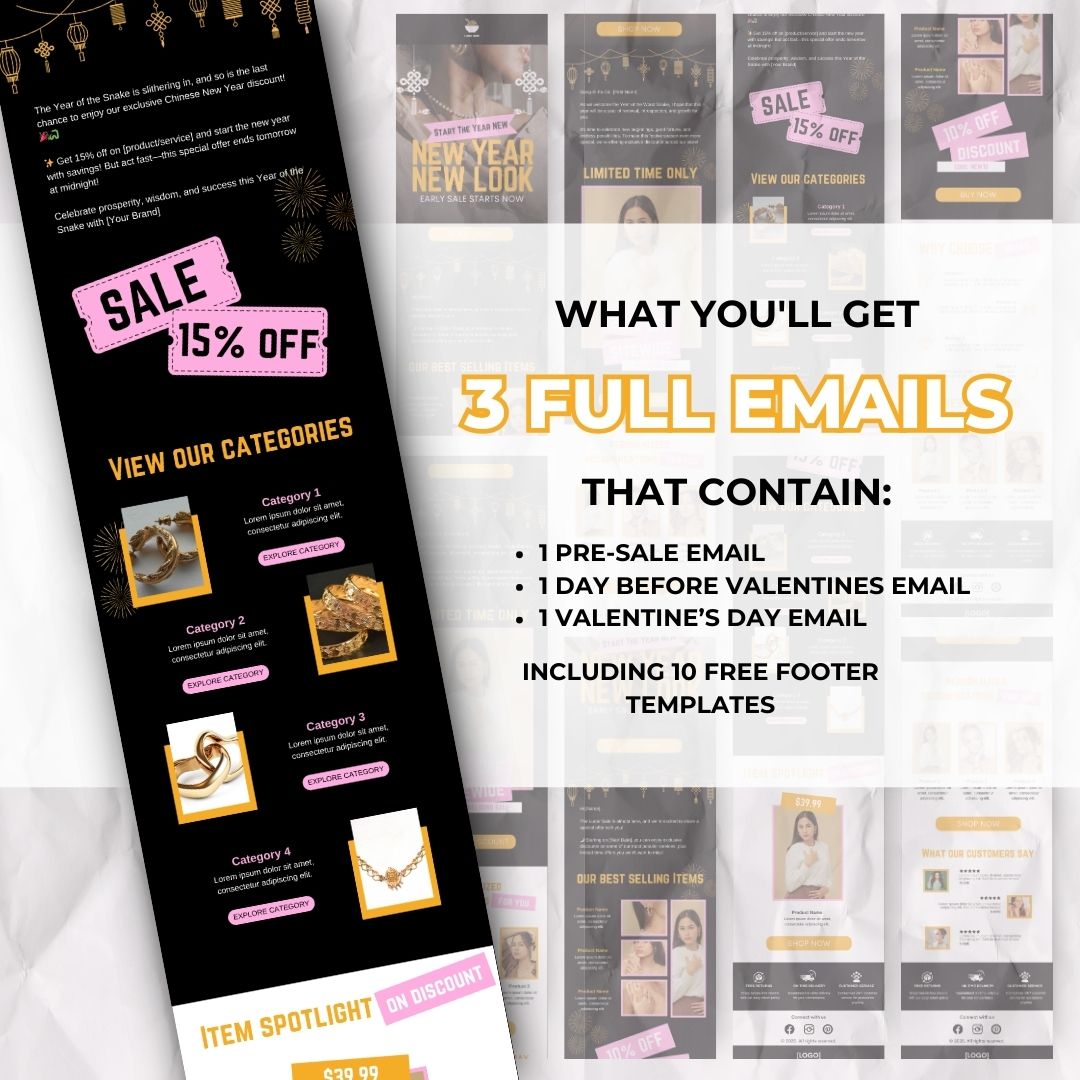 Lunar New Year pre sale email template
