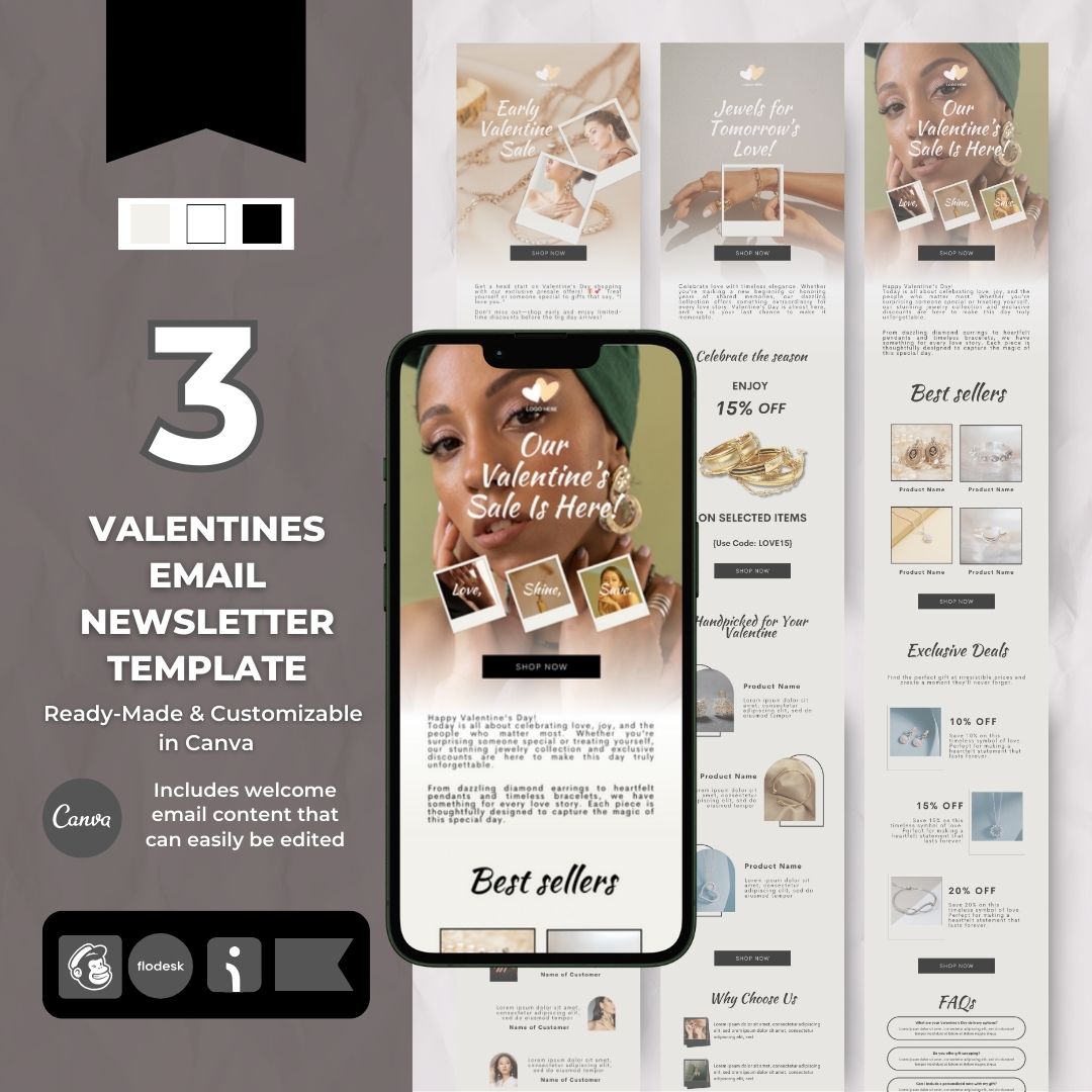 Valentines email newsletter template