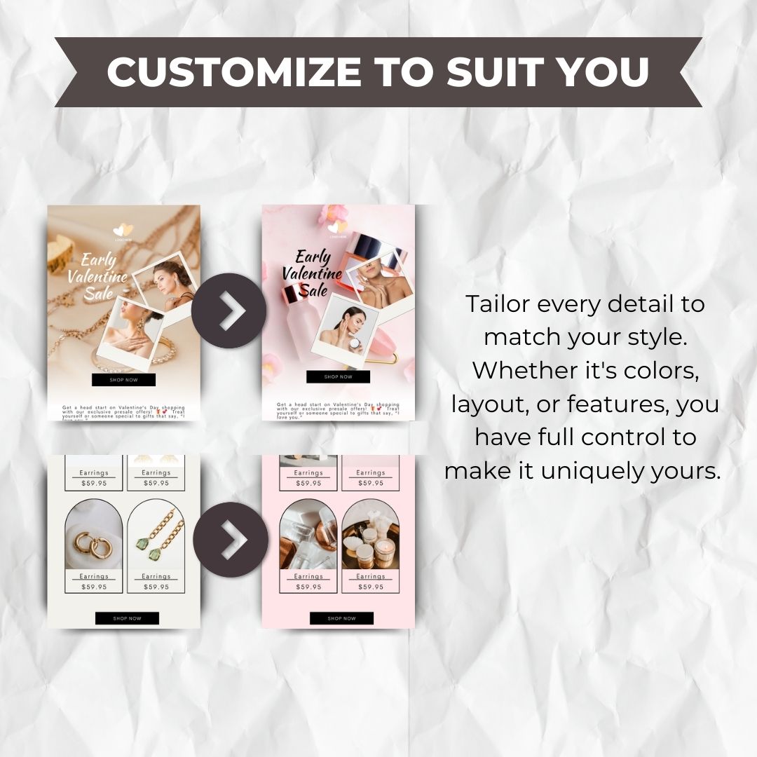 editable valentines email template