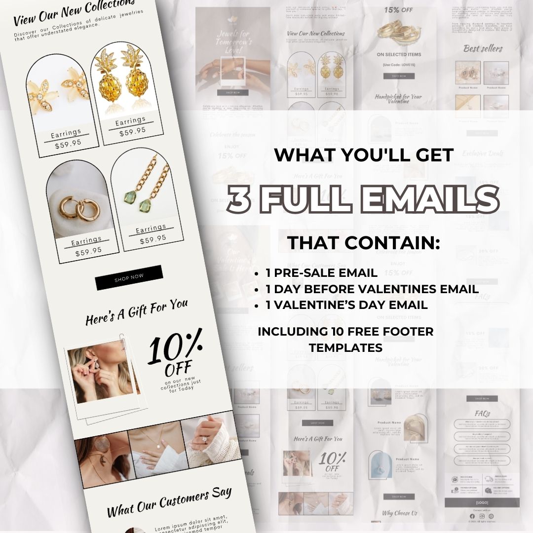 Valentines day pre sale email template