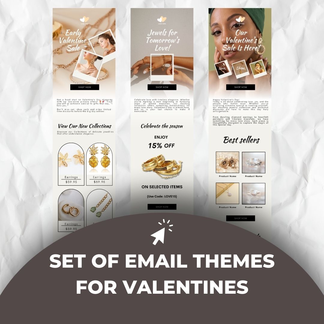 Valentines email themes
