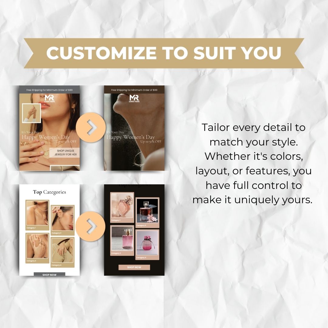 editable Womens day email template