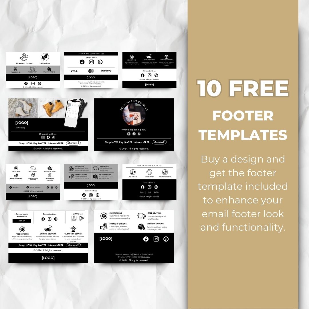 Womens day email footer template