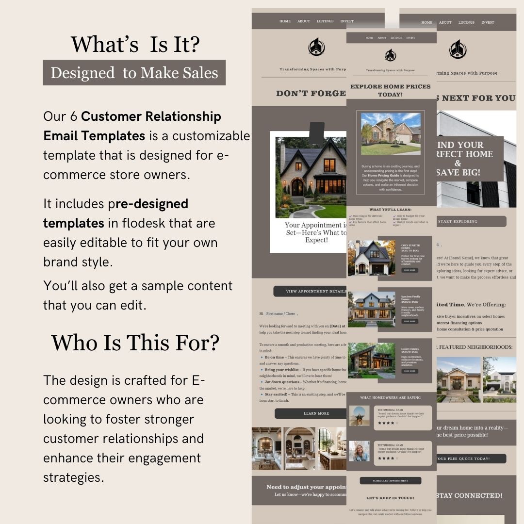 Flodesk Real Estate Business Email Template