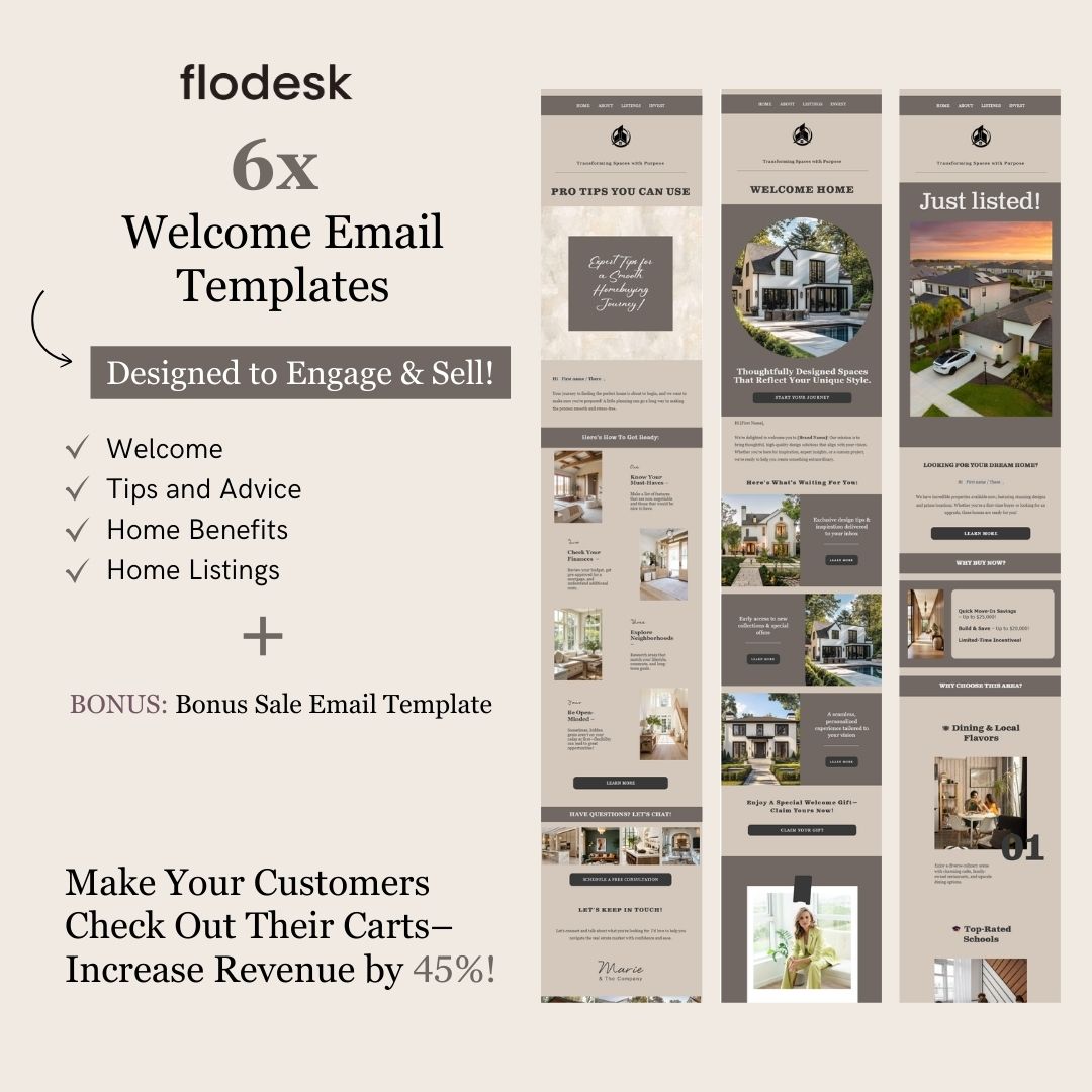 Flodesk Real Estate Business Welcome Email Template