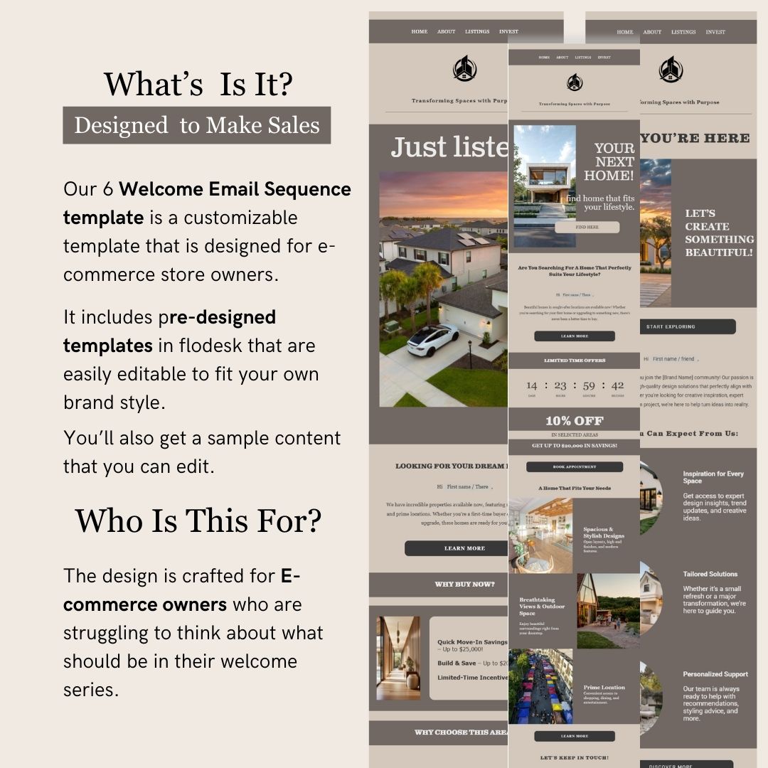 Flodesk Real Estate Business Email Template