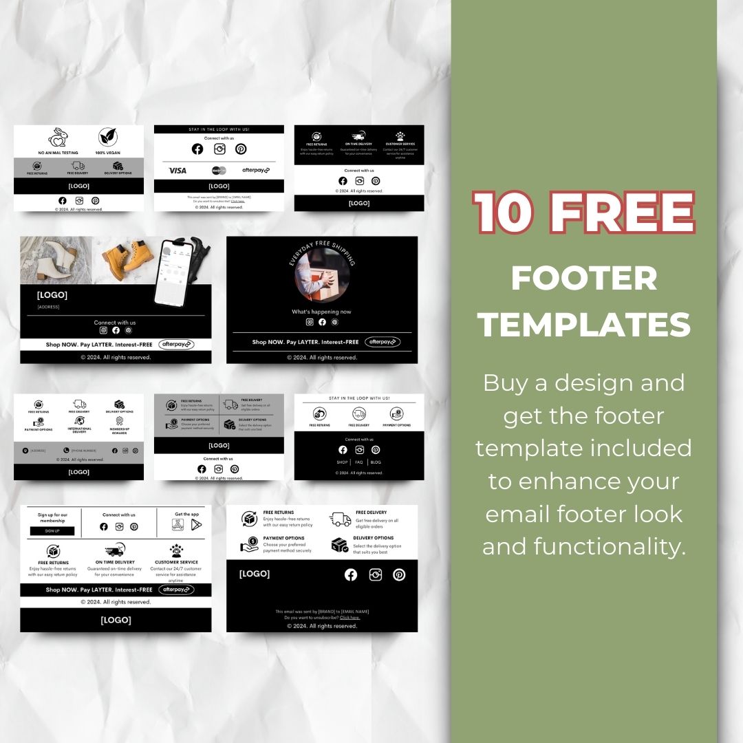 Christmas email footer template
