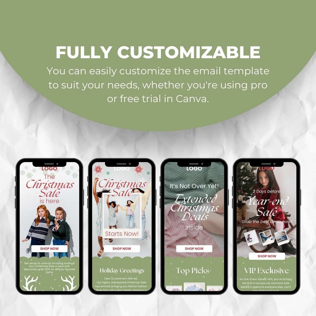 customizable Christmas email template