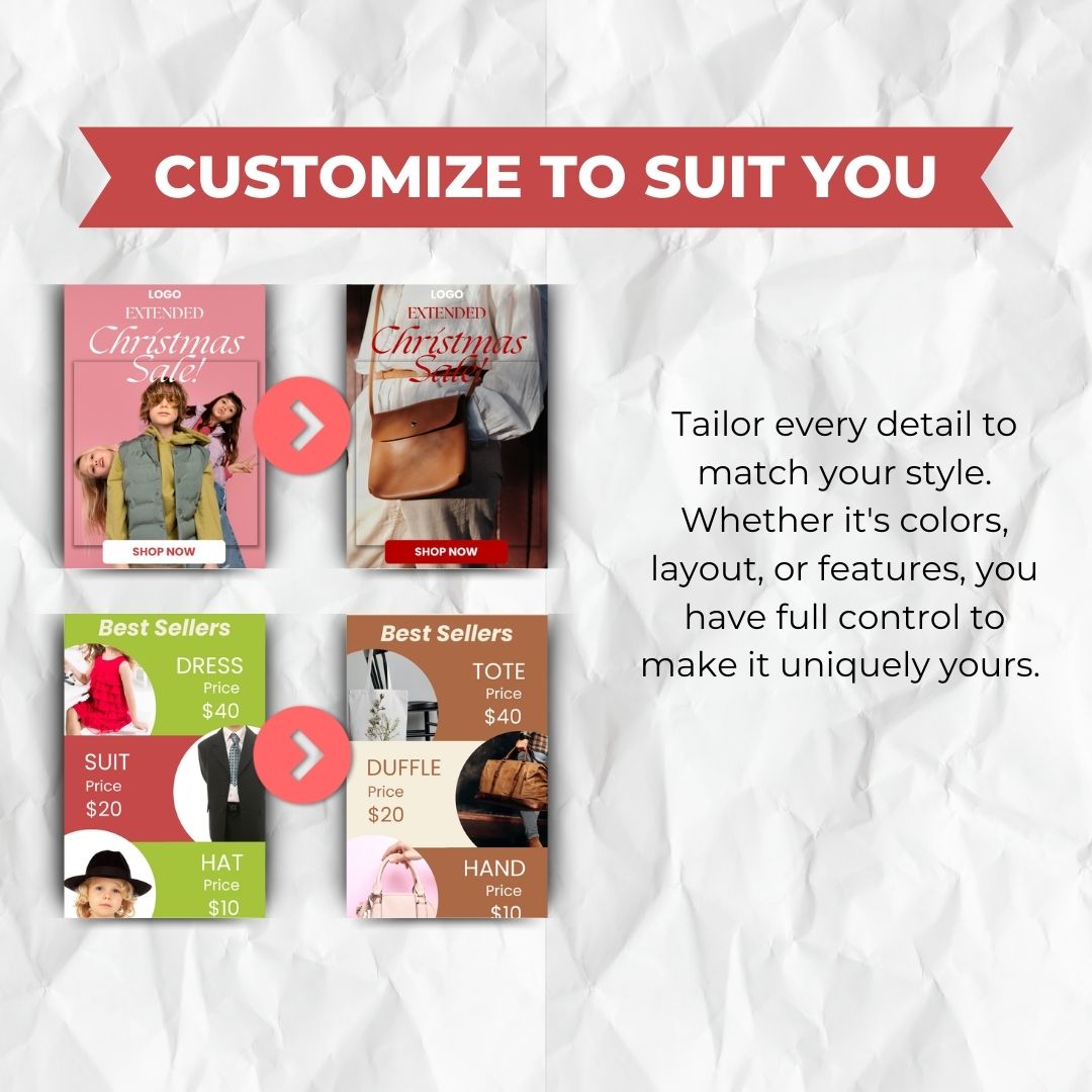 editable Christmas email template