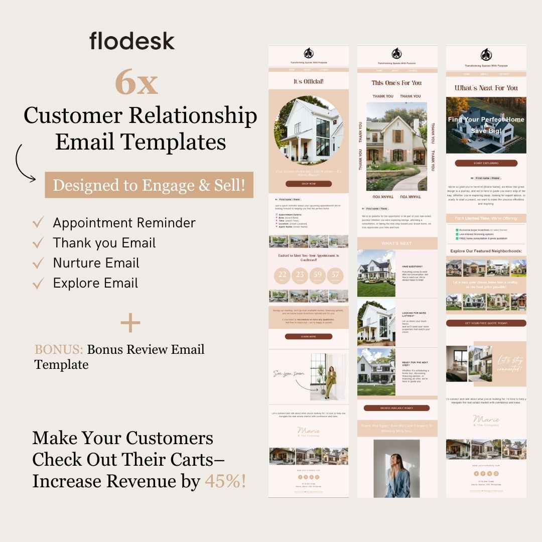 Flodesk Real Estate Business Customer Relationship Email Template