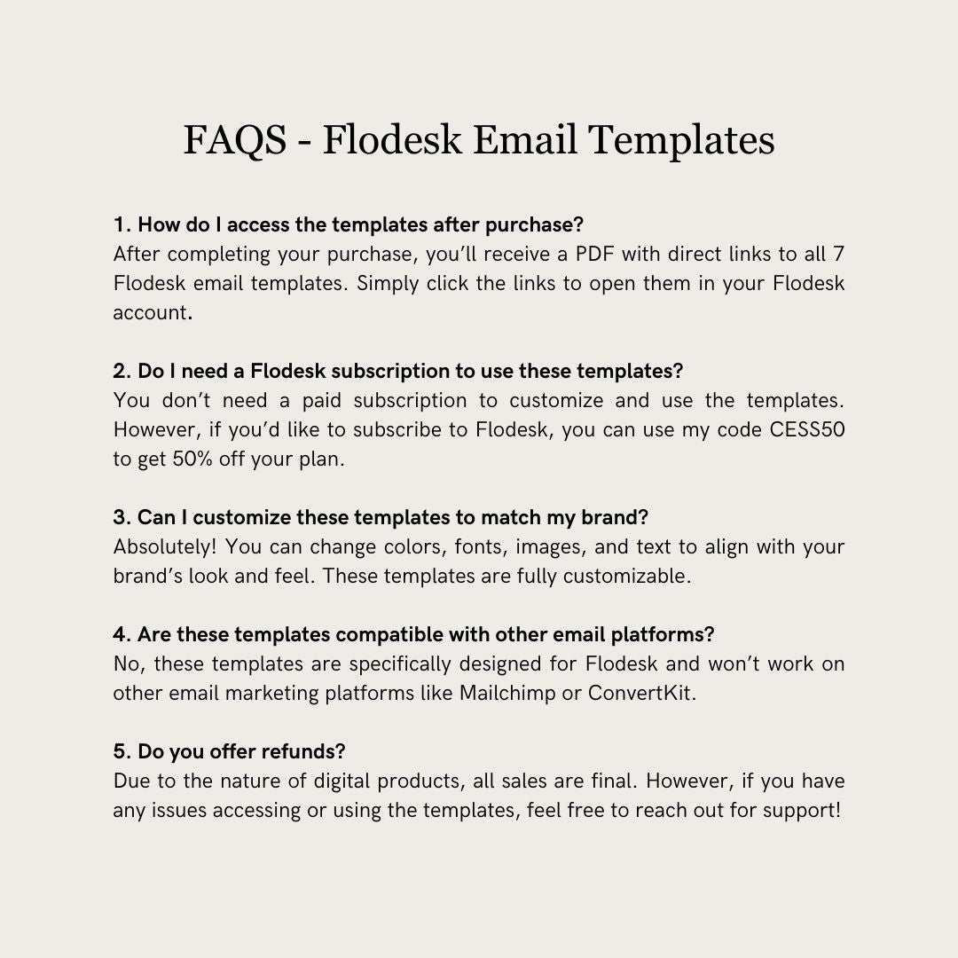 Light Brown Flodesk Real Estate Business Welcome Email Series