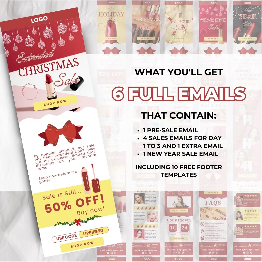Christmas pre sale email template