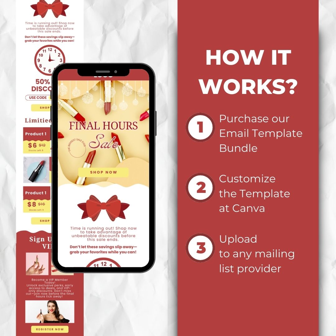 how the Christmas email template works