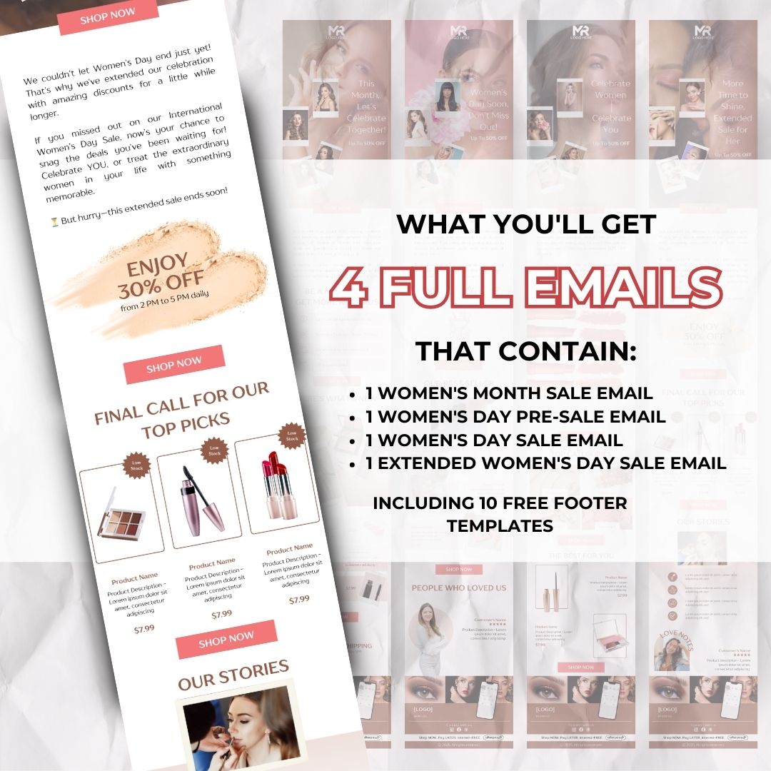 Womens day pre sale email template