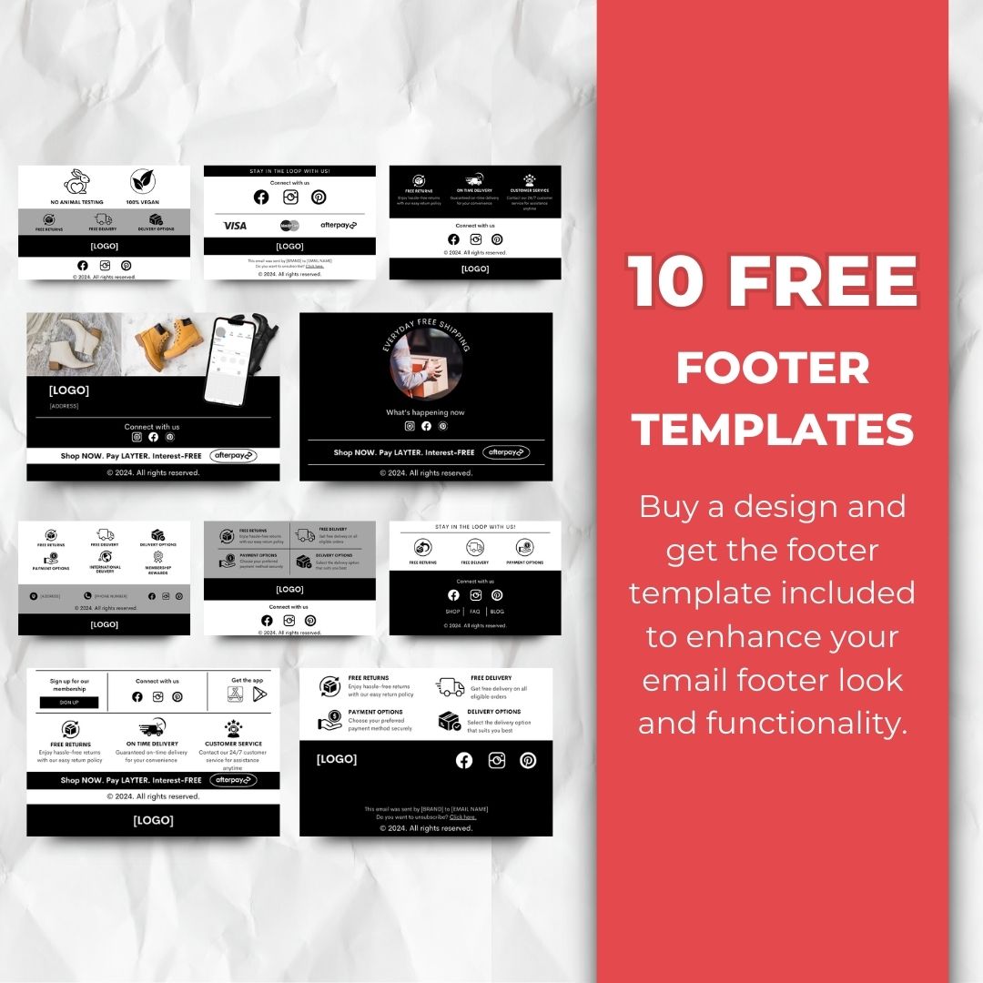 Womens day email footer template